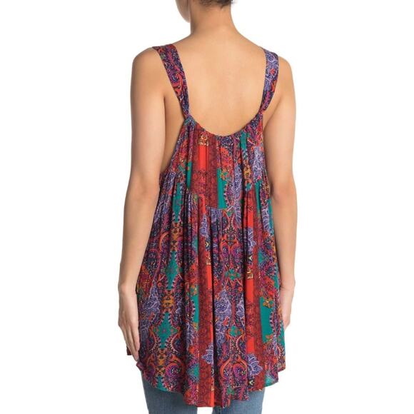 Free People Count Me In Trapeze Mini Dress Red Hot, Small - Picture 3 of 8
